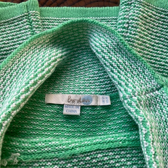 BODEN Audrey Mock Neck Waffle Knit Wool Blend Wide Sleeve Sweater Size 8 - Picture 3 of 12